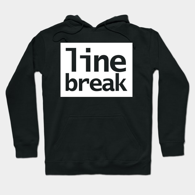 Line Break Typography White Background Hoodie by ellenhenryart